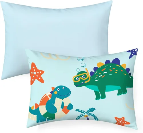 Miniatura 14 de Fundas de almohada para niños pequeños, paquete de 2 fundas de almohada que se adaptan a almohadas de 13 x 18 o 12 x 16 pulgadas, funda de almohada