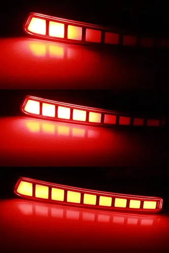 Miniatura 2 de iJDMTOY Luces reflectoras de parachoques LED de lente roja compatibles con Toyota Corolla Sedán 2019-22, funciona como faros antiniebla traseros