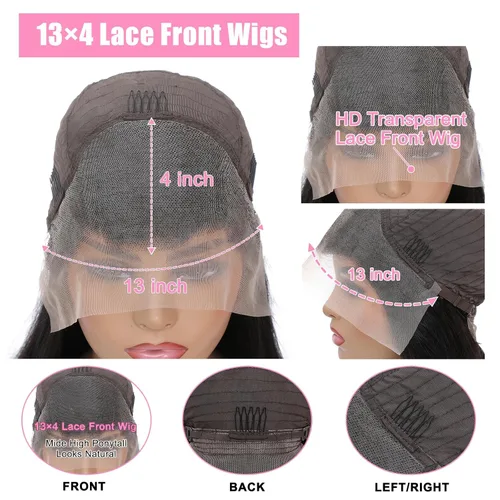 Miniatura 5 de DULOVE Deep Wave Lace Front Wigs Human Hair HD Lace Wig Pre Plucked with Baby Hair Glueless Deep Curly Wig Human Hair for Black Women Natural