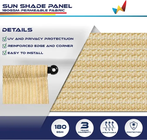 Miniatura 2 de Windscreen4less - Cubierta universal de repuesto para persiana, color beige, Beige