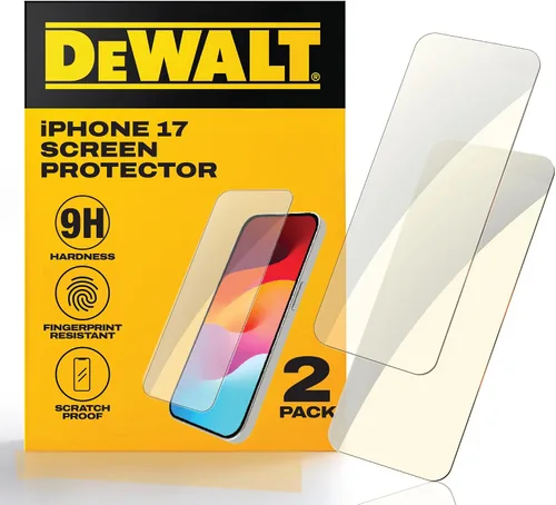 Miniatura 12 de DEWALT Protector de pantalla de vidrio resistente para iPhone 12 Pro Max, paquete de 2 protectores de pantalla de vidrio templado, compatible