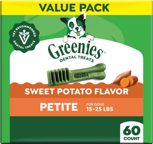 Miniatura 20 de Greenies - Golosinas naturales de cuidado dental para perros pequeños, sabor fresco, paquete de 12 onzas (20 unidades)