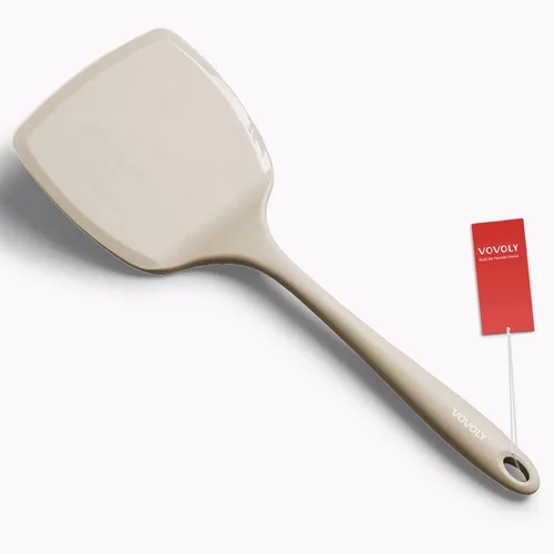 Miniatura 11 de Espátula volteadora de silicona para panqueques con mango alargado, espátulas de cocina resistentes al calor para utensilios de cocina Gris profundo
