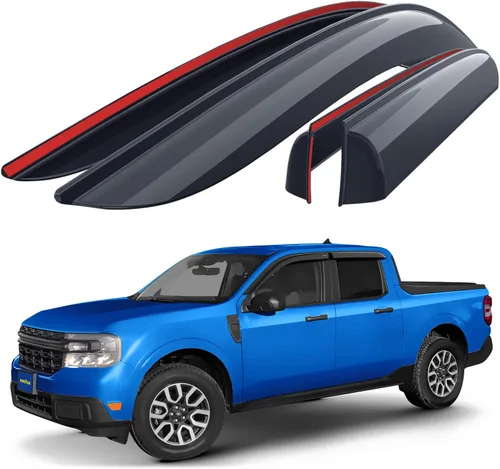 Miniatura 14 de Goodyear - Deflectores de ventana inastillables para Toyota Corolla 2014-2019 Sedan, protectores de lluvia con cinta adhesiva, viseras de ventana