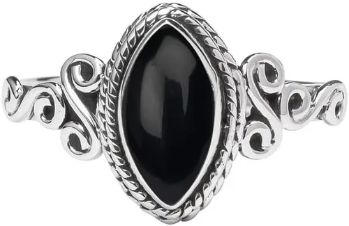 Miniatura 2 de Anillo de plata de ley 925 con piedras preciosas para mujeres y niñas, hecho a mano, anillo de promesa de piedras preciosas naturales, regalo