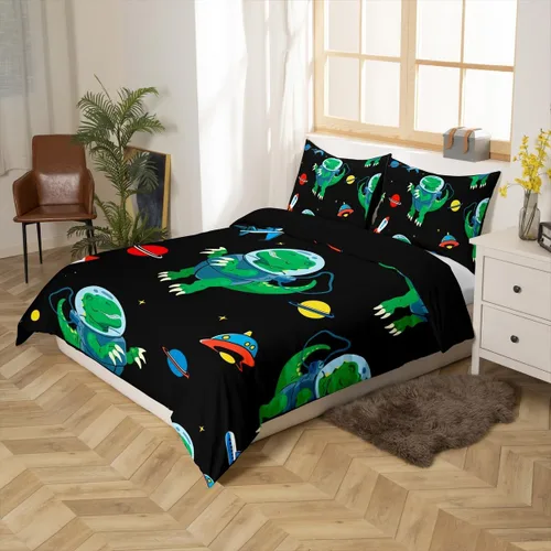 Miniatura 15 de Feelyou Juego de ropa de cama con patrón de sushi, funda de edredón de estilo japonés para niños, niñas, adolescentes, funda de edredón con temática