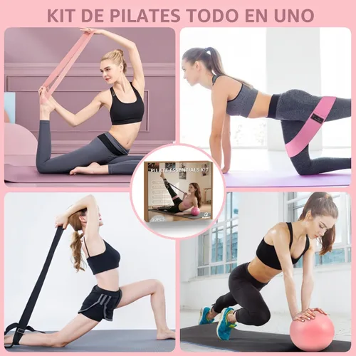 Miniatura 6 de Nuplot Kit esencial de yoga y pilates para mujer, kit de pilates Better Me para entrenamientos en casa con anillo de pilates y juego de pelotas, Rosa