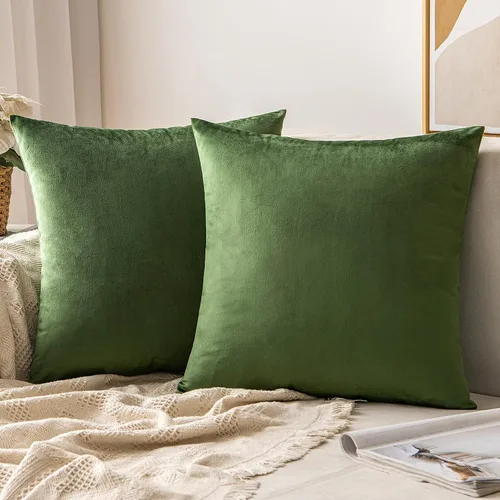 Miniatura 33 de MIULEE Fundas de almohada de terciopelo de 22 x 22 pulgadas, paquete de 2 unidades, color negro, fundas de cojín cuadradas decorativas súper suaves