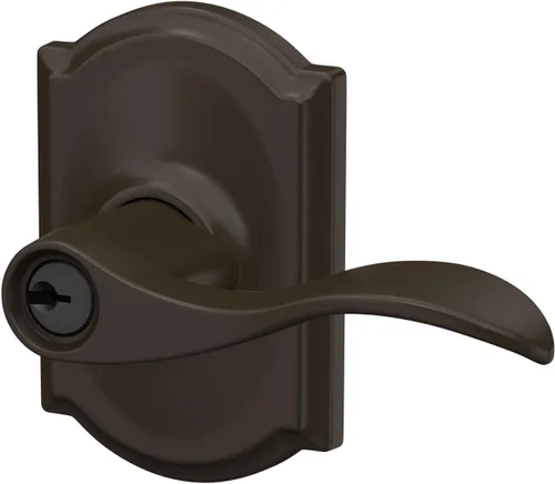 Miniatura 8 de SCHLAGE - Manija Accent con cerradura de entrada con llave y moldura Camelot en níquel satinado - F51A ACC 619 CAM