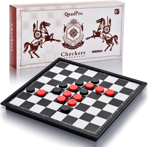 Juego de mesa magnético de damas de viaje con tablero plegable, juguetes educativos familiares para niños y adultos