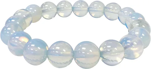 Miniatura 449 de Gem Avenue Handmade Round Bead Stretch Bracelet Unisex Natural Stone Beaded Jewelry for Men & Women, Elastic Wristband for Daily Wear