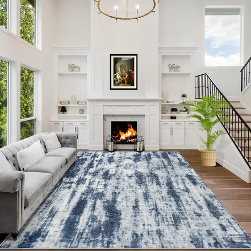Miniatura 9 de Alfombras de Pasillo Lavables de 2'6''x8': Alfombra de Pasillo Moderna Abstracta para Interiores, Suave, Pelo Bajo, Alfombra Delgada, Multi