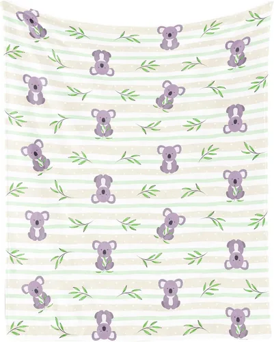 Miniatura 8 de Manta Koala suave, mullida y cálida, manta pequeña de 30 x 40 pulgadas para sofá, oficina, color blanco, bonito regalo para niñas y niños