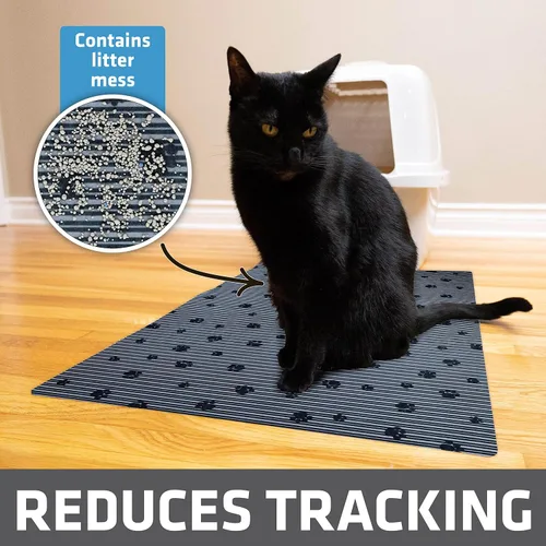 Miniatura 2 de Drymate Tapete Original para arena para gatos, contiene desorden de la caja, protege los suelos, a prueba de orina, lavable a máquina, suave