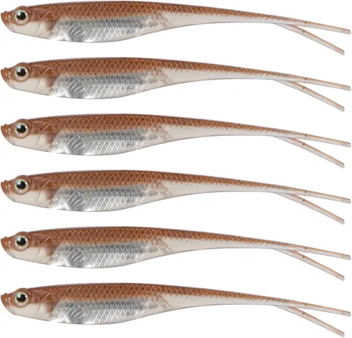 Miniatura 15 de Dr.Fish Señuelos de plástico suave, cebos de cola de horquilla suaves, cebos de natación suaves Jerk Shad de 3 a 4-3/4 pulgadas, cebos de pesca