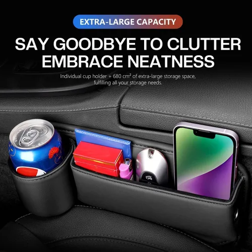 Miniatura 3 de 2025 Nuevo Organizador de Espacio de Asiento de Coche, Organizador de Espacio de Asiento de Coche con Soporte para Tazas y Almacenamiento