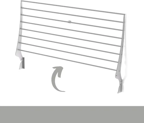 Miniatura 9 de foxydry Tendedero plegable para colgar en la pared, vertical plegable para interiores y exteriores, en acero aluminio (31.5 in)