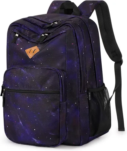 Miniatura 35 de ZORFIN - Mochila de 26 litros para la escuela, universidad y viajes, impermeable, con 8 compartimentos, Verde militar, Moderno