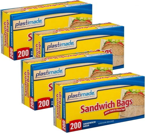 Miniatura 11 de Bolsas de almacenamiento de plástico desechables con lazo giratorio original, tamaño de 1 galón, 75 bolsas, ideales para el hogar, oficina
