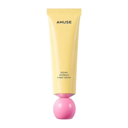 Amuse SEOUL Crema de manos vegana de soja con manteca de karité (ENERGY) 1.7 fl oz, aroma floral verde, suave, cremoso, hidratante de manos, no