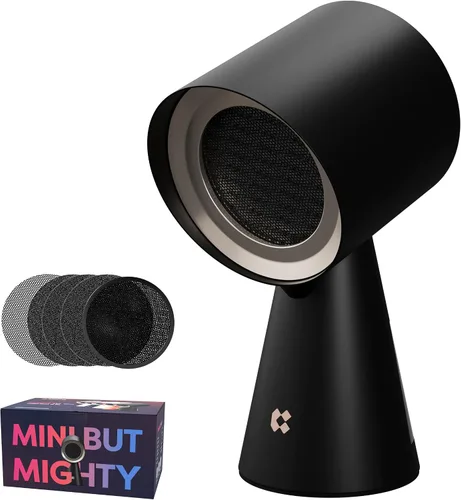 CIARRA Campana extractora portátil, color negro, campana extractora de escritorio con ventilador de escape de 2 velocidades, filtro de aluminio