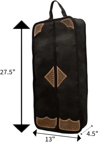Miniatura 2 de Tahoe Premium Durango Western Halter, bolsa de transporte y almacenamiento - Construcción acolchada impermeable de tres capas con agarre de mano