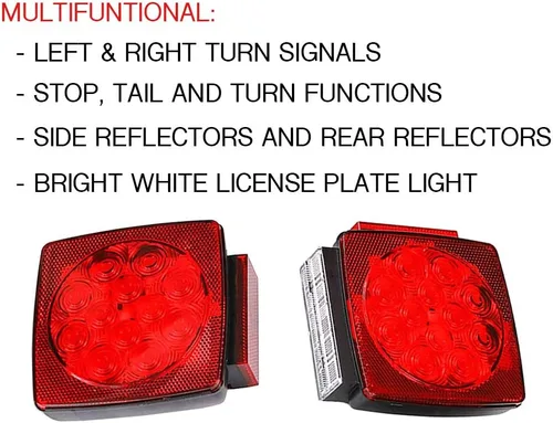 Miniatura 4 de MAXXHAUL 50343 Luces LED sumergibles de 12 V para remolque, izquierda y derecha, para remolques de menos de 80 pulgadas de ancho