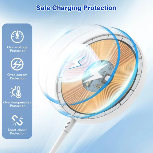 Miniatura 5 de Magnetic iPhone Charger,15W iPhone Wireless Charger Apple 17/16 Wireless Charging Pad Fast Charge Apple Mag Safe Charge for iPhone17 Pro