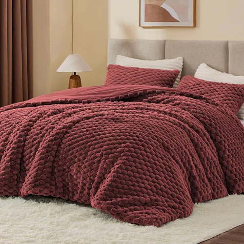 Miniatura 22 de BEDELITE Juego de Edredón Esponjoso Twin - Edredón Suave de Vellón Beige para Cama Twin, Juego de Ropa de Cama Lujoso y Cálido para Invierno, Juego