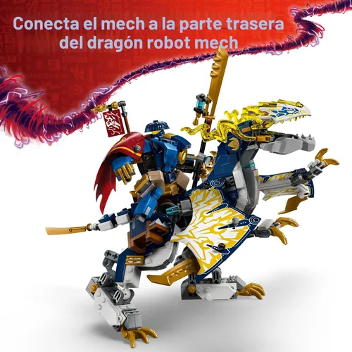 Miniatura 3 de LEGO NINJAGO Rogue's Mech Dragon Rider Juguete de construcción – Juego de Dragones Rising y 4 minifiguras de juguete Ninja para niños y niñas, a