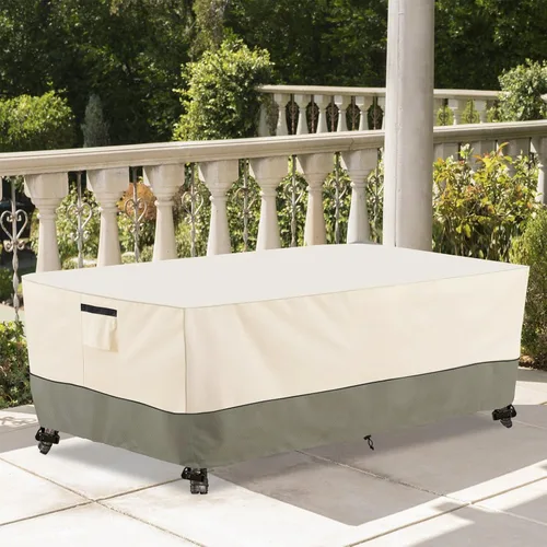 Miniatura 5 de Bitubi Funda para Mesa de Patio Rectangular/Ovalada de 60 Pulgadas, Funda para Mesa de Comedor Exterior Resistente e Impermeable para Invierno