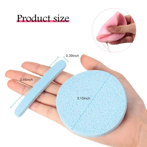 Miniatura 4 de Patelai 120 esponjas faciales comprimidas para esteticistas, eliminación de maquillaje facial, almohadilla de esponja de limpieza, exfoliante, spa