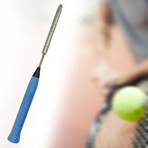 Miniatura 6 de DYNWAVE Bádminton Trainer - Raqueta de bádminton Swing Trainer Pole Práctica de acero inoxidable Bloque de peso Varilla de Bádminton Raqueta