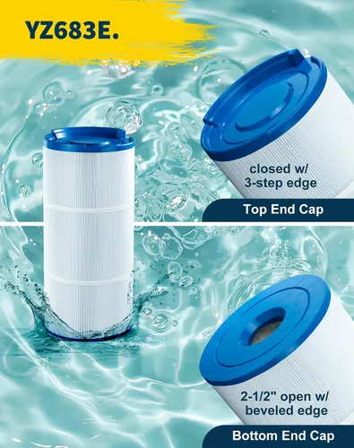 Miniatura 3 de YZ683E. Cartucho de filtro de spa compatible con Unicel C-8325 125Sq.ft FC-2790 PSD125U Sundance 6540-490 Guardian817-199 Darlly 81254 1Pack