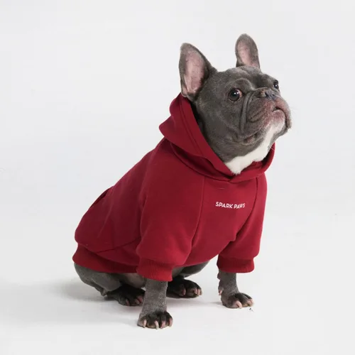 Miniatura 116 de Spark Paws Sudadera con capucha para perro, suéter de primera calidad para perros pequeños, medianos y grandes Trajes cálidos para bulldogs