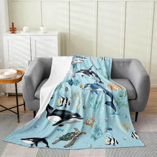 Miniatura 23 de jejeloiu Cute Mushroom Decor Plush Throw Blanket, For Kids Boys Girls 40"x50" Botanical Plants All Season,Bed Blanket Cartoon Mushrooms Flannel