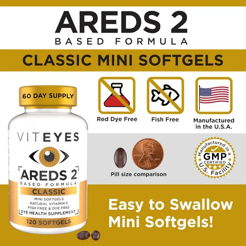 Miniatura 6 de VITEYES® AREDS 2 cápsulas blandas, 120 unidades - Vitamina para ojos de dosis diaria única