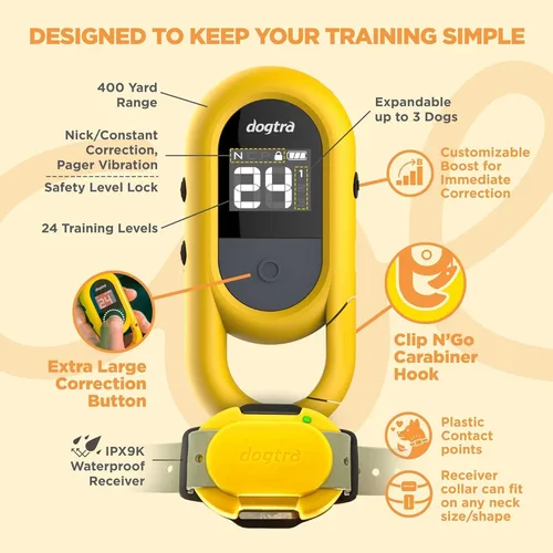 Miniatura 7 de Dogtra CUE Verde – Collar electrónico para entrenamiento de perros con control remoto – Entrenamiento hecho fácil para dueños de perros cotidianos