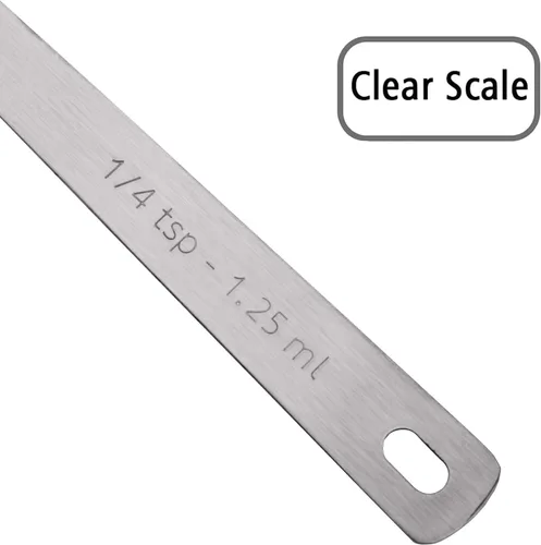 Miniatura 3 de 1 cucharadita de 1/4 (1/4 cucharadita, 1/12 cucharadas, 0.0 fl oz) Cuchara medidora de un solo tazón cuadrado, cucharas pequeñas individuales