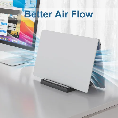 Miniatura 5 de Soporte vertical para laptop, soporte vertical de plástico ABS ajustable para laptop, ahorro de espacio 4 en 1, compatible con todos los MacBook Pro