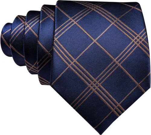 Miniatura 194 de Barry.Wang Juego de corbatas para hombre, corbata de seda a rayas, tejido a cuadros, gemelos formales, negocios, boda