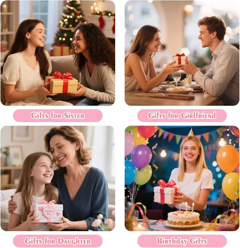 Miniatura 8 de YOOLIFE Regalos de Navidad para niñas adolescentes Bolso cruzado inicial con bandolera Bolso cruzado monograma para regalos de cumpleaños para niñas