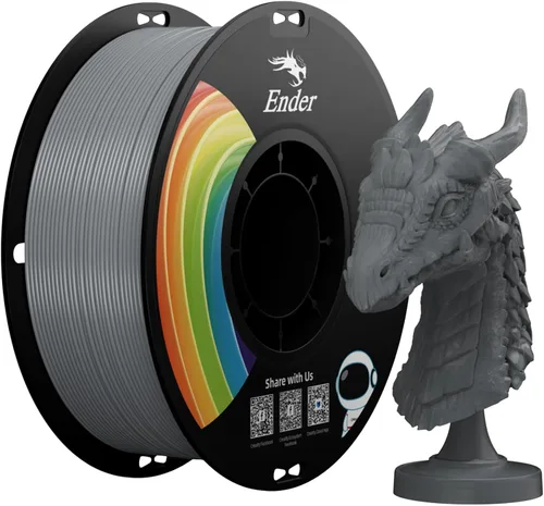 Miniatura 56 de Creality Filamento PLA+ Negro 1.75mm, filamento para impresora 3D de alta resistencia y sin enredos, embalaje al vacío, filamento para impresión 3D