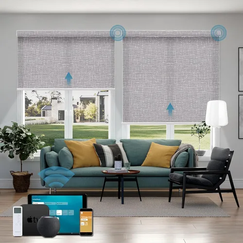 Miniatura 30 de Cortinas enrollables inteligentes de filtrado de luz motorizadas compatibles con HomeKit, persianas inteligentes para ventanas con 1% de apertura