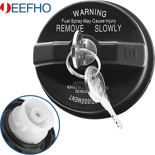 Miniatura 2 de Tapa de gasolina con bloqueo Tapa de combustible compatible con Jeep Wrangler TJ JK Liberty Cherokee Grand Cherokee Commander Patriot, Ram 1500