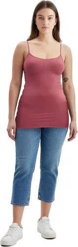 Miniatura 101 de Emmalise Camisola larga casual básica para mujer, con tirantes ajustables, top en capas