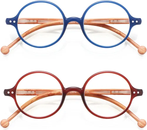 Miniatura 21 de Gafas de Lectura Redondas para Mujeres y Hombres con Bloqueo de Luz Azul, Lectores Circulares Unisex Ultraligeros, Gafas de Lectura sin Prescripción