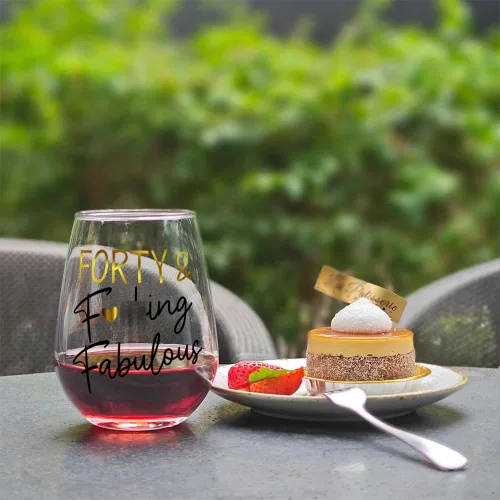 Miniatura 3 de Copas de vino de 40 cumpleaños para abuela, mamá, esposa, padres, mujeres, ella, regalos únicos de 40 años de parte de su esposo, niños, cuarenta