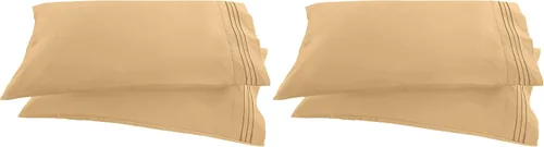 Miniatura 30 de Elegant Comfort ® Diseño de Cadena de 1500 Hilos, Calidad Egipcia de Lujo, Sedoso, Suave, Resistente a Arrugas y Decoloración, 2 Fundas de Almohada