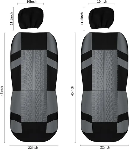 Miniatura 5 de Pariitadin - Juego de fundas de asiento de coche delanteras, fundas de asiento lavables y transpirables para coches, fundas de interior de coche
